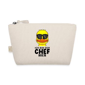 Baby Junge Lustiger Spruch Chef - Bio-Täschchen - Natur - Vorne