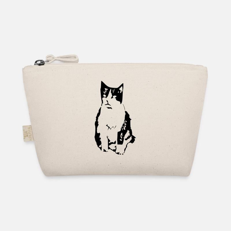 Katze schwarz Katzenshirt Geschenk Bio-Täschchen