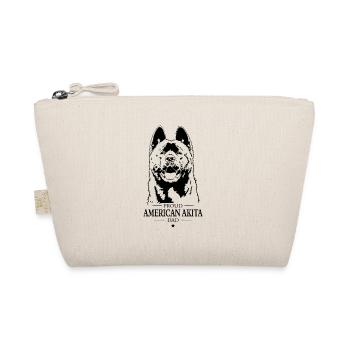 Proud American Akita Dad Dog Dog Wilsigns - Organic Pouch - nature - Front