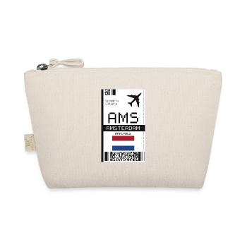 Carte d’embarquement pour Amsterdam, Pays-Bas - Billet AMS - Trousse biologique - nature - Devant