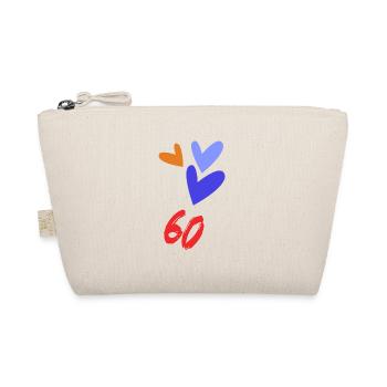 60. 60 YEARS. 60TH ANNIVERSARY. BIRTHDAY 60 YEARS. - Organic Pouch - nature - Front