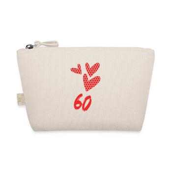 60. 60 YEARS. 60TH ANNIVERSARY. BIRTHDAY 60 YEARS. - Organic Pouch - nature - Front