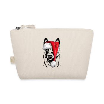 Santa Malinois Christmas St. Nicholas Dogs Wilsigns - Organic Pouch - nature - Front