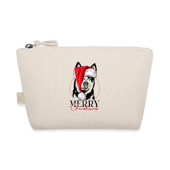 Santa Australian Cattle Dog Merry Christmas Hunde - Bio-Täschchen - Natur - Vorne