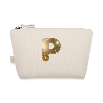 Monogram P Gold Glitter personnalisable - Trousse biologique - nature - Devant