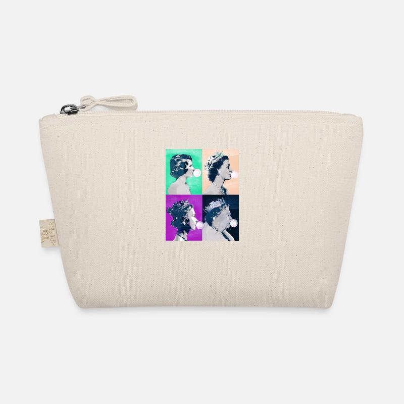 Queen II -Elizabeth England Queen,Chewing Gum,pop-art Organic Pouch