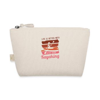 Life With Kayaking Canoe Whitewater Kayak - Organic Pouch - nature - Front