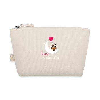 Valentine's Day Owl Heart Happy Valentine's Day - Trousse biologique - nature - Devant