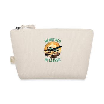 Im not Old Im classic funny vintage Airplane - Bio-Täschchen - Natur - Vorne
