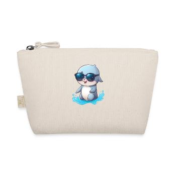 Little cute dolphin wearing sunglasses. - Organic Pouch - nature - Front
