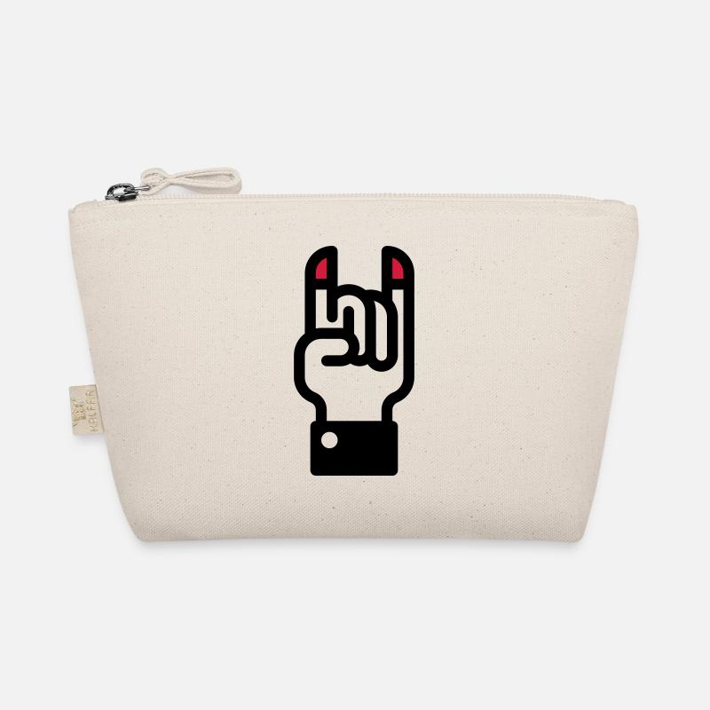 Teufelshörner Handzeichen / Devil's Horns Hand Bio-Täschchen