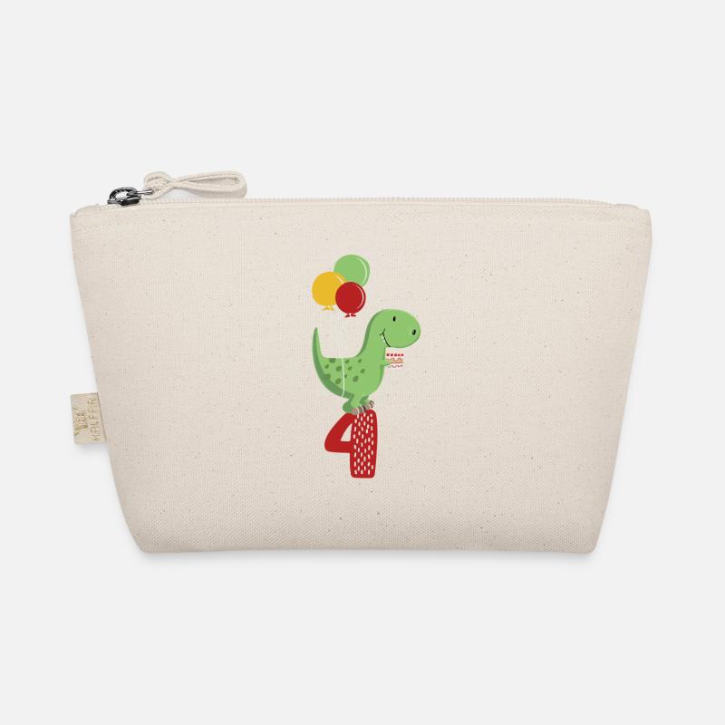 Fourth Birthday Boy T Rex Dinosaur Organic Pouch