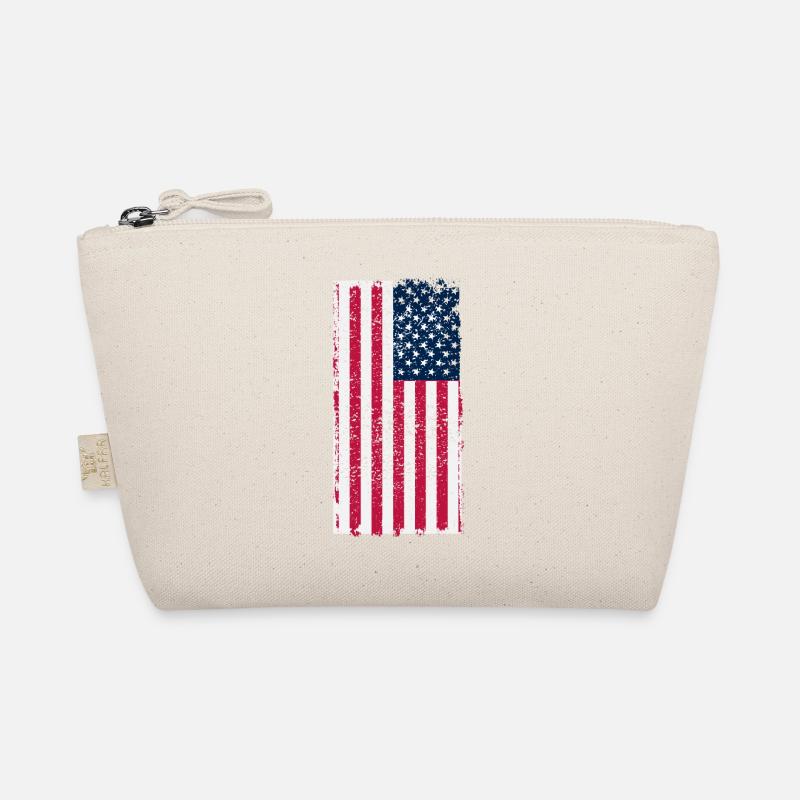 USA Flagge - Bio-Täschchen - Natur
