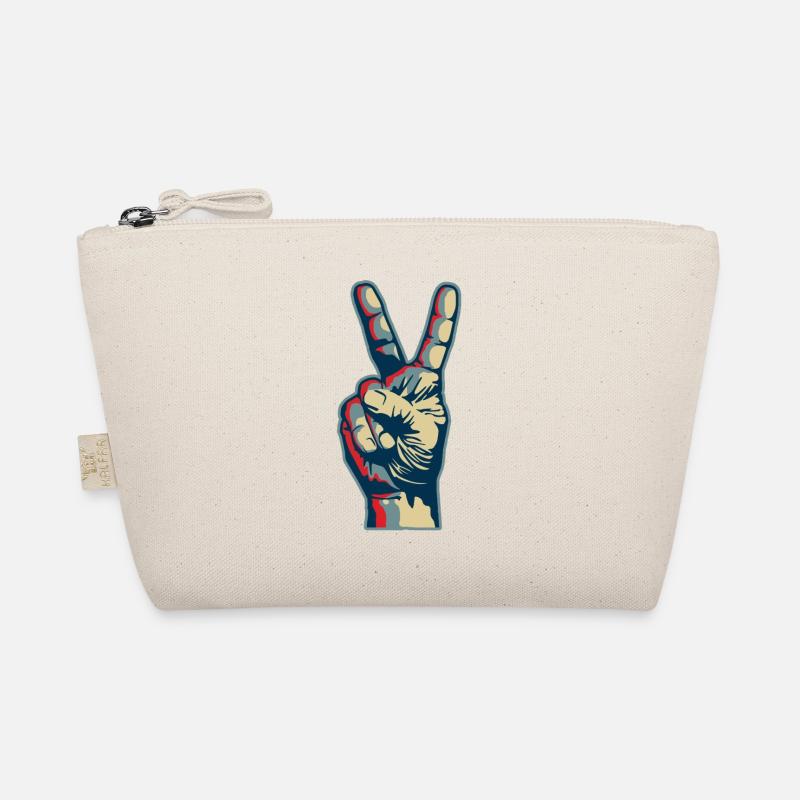 Peace hand Bio-Täschchen
