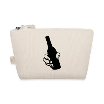 hand mit bierflasche - Bio-Täschchen - Natur - Vorne