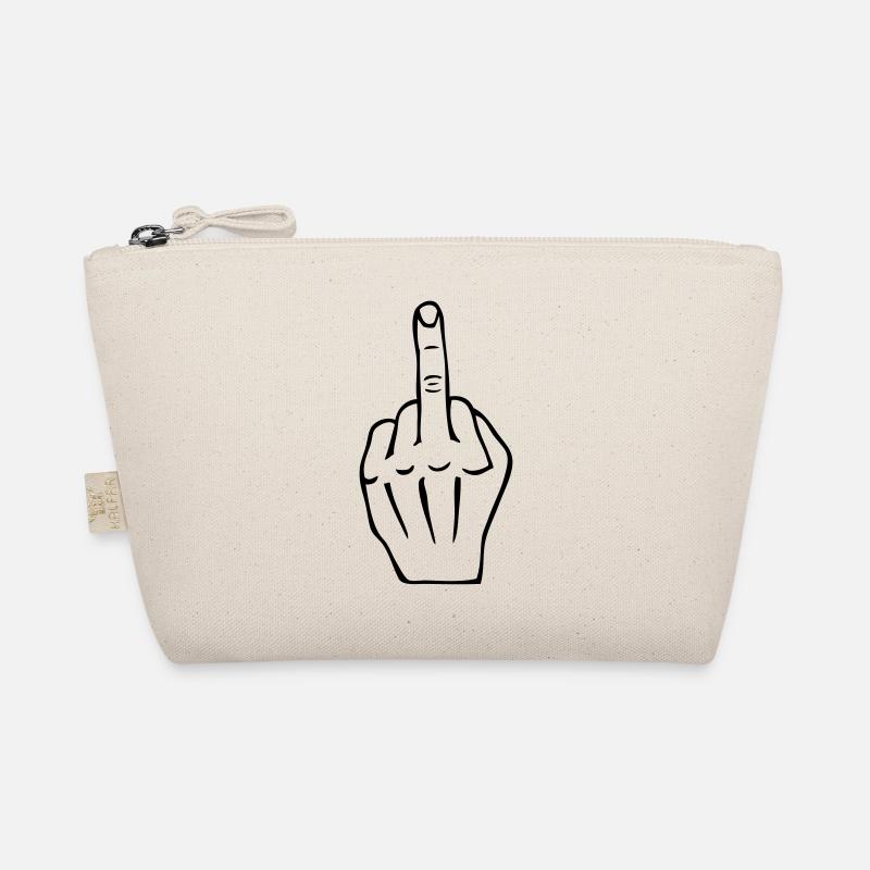 fuck the middle finger obscene hand gesture Organic Pouch