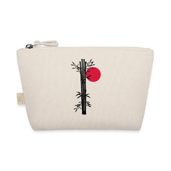sun bamboo japanese chinese tree plant sil - Organic Pouch - nature - Front