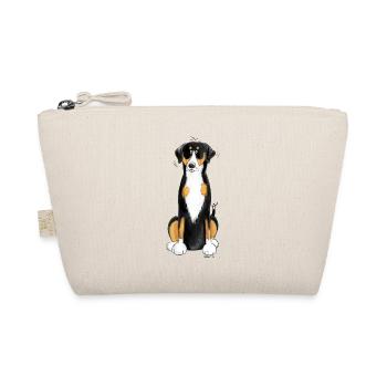Funny Entlebucher Sennenhund I Comic dog motif - Organic Pouch - nature - Front