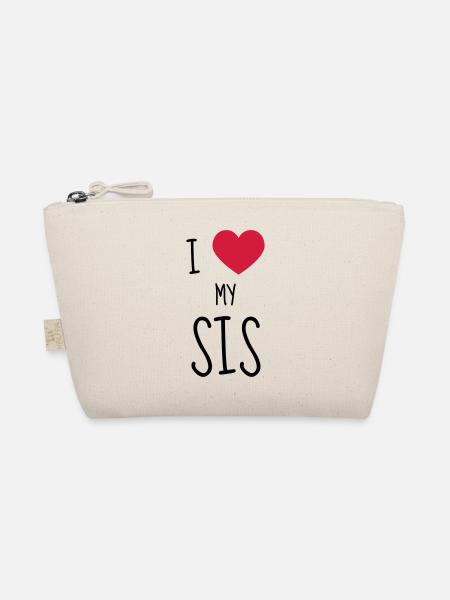 Sis Sister Soeur Schwester Sœur Friend Family - Organic Pouch - nature - Front