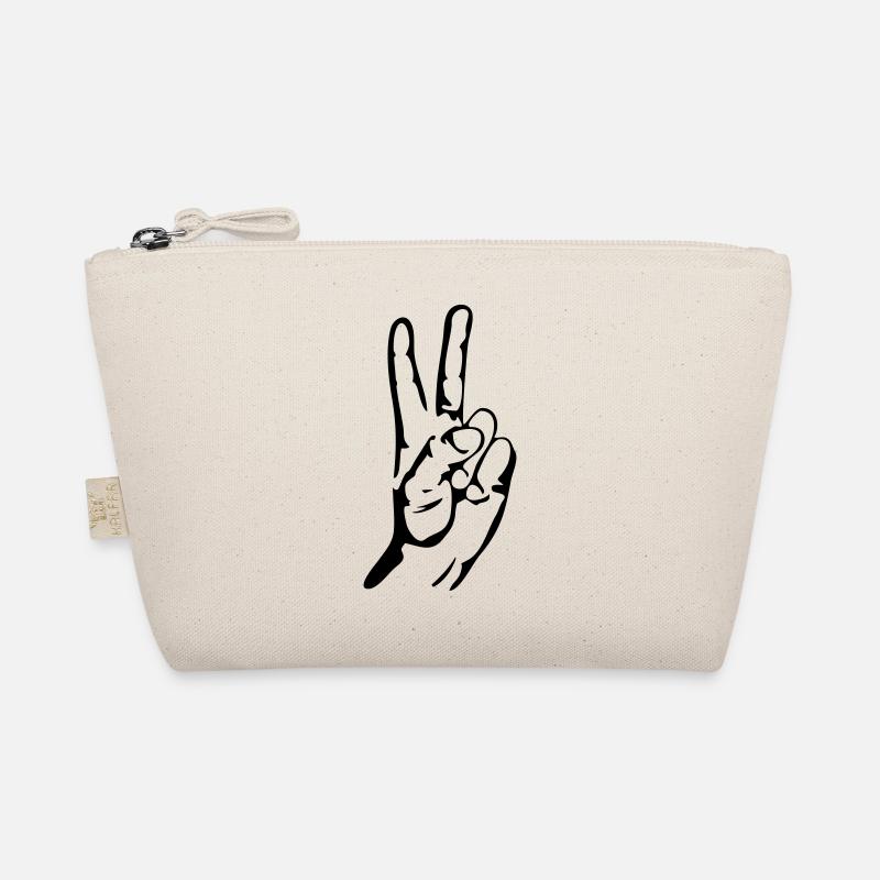 hand design peace Bio-Täschchen