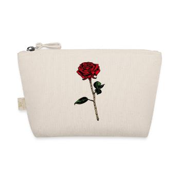 Rose Symbol Illustration Silhouette - Organic Pouch - nature - Front