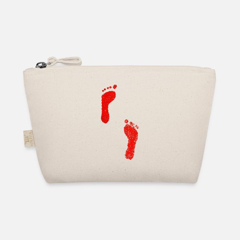 Empreintes de pas pieds rouges - Trousse biologique - nature