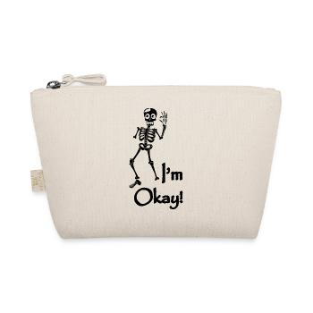 Skeleton Costume I'm Ok - Organic Pouch - nature - Front