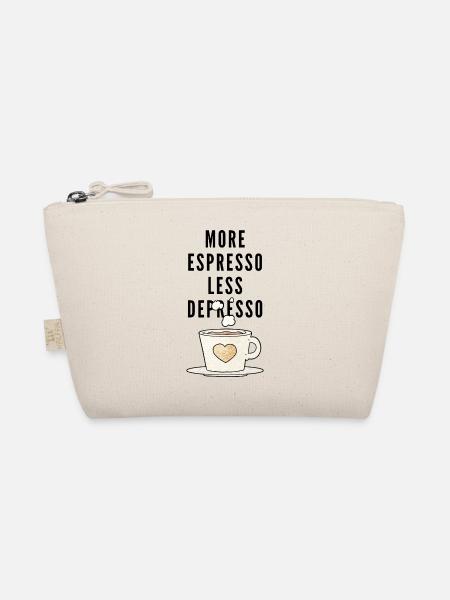 More Espresso less Depresso - Organic Pouch - nature - Front