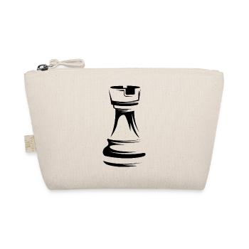 Rook Tower Chess Chess Symbol Illustration Logo - Organic Pouch - nature - Front