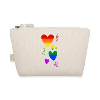 Love is Love LGBTQ Pride Liebe Stolz Herz - Bio-Täschchen - Natur - Vorne