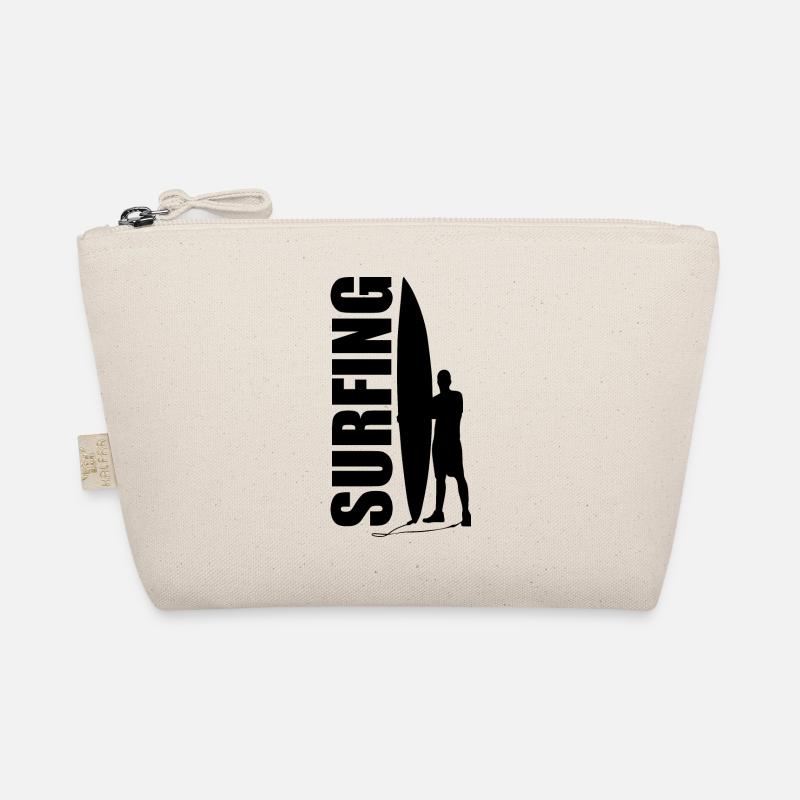 Surfing design as a gift for surfer surfboard Organic Pouch