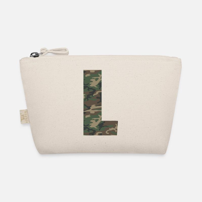 Tough letter L in camouflage pattern! Organic Pouch