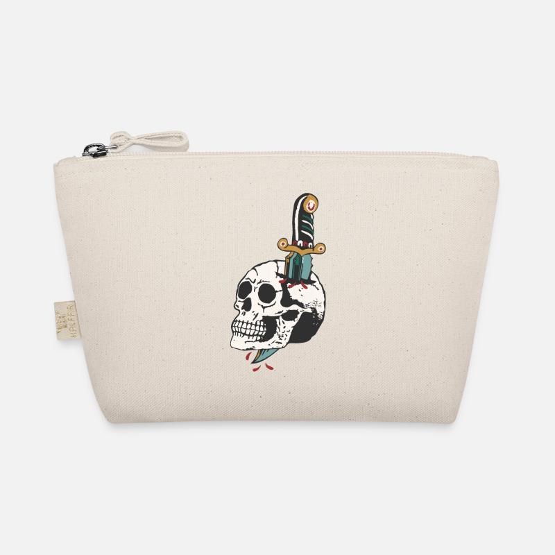 dague transperce crane tete de mort old school Trousse biologique