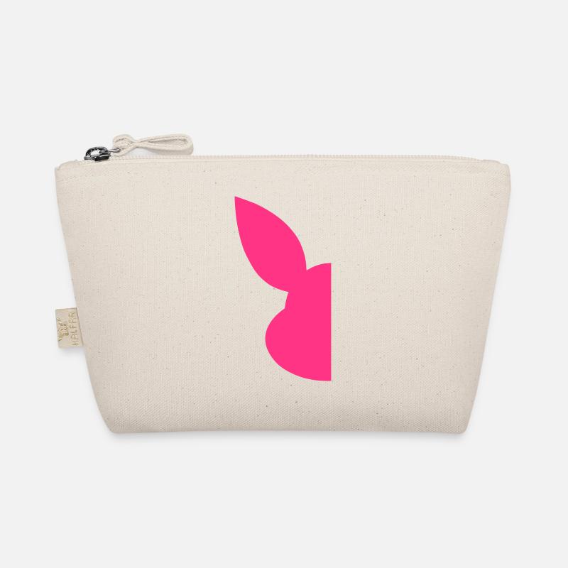 Hälfte Silhouette Gesicht Hase Bio-Täschchen