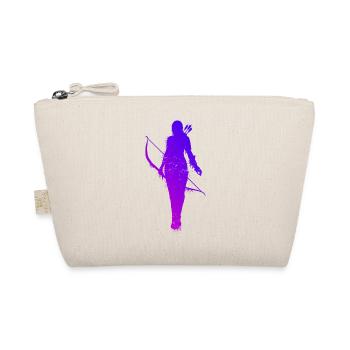 Archery Women Girls Silhouette Archery Bog - Organic Pouch - nature - Front