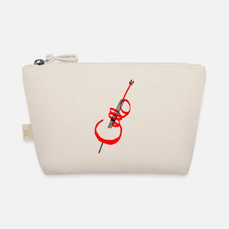 Lettrage violoncelle rouge - Trousse biologique - nature