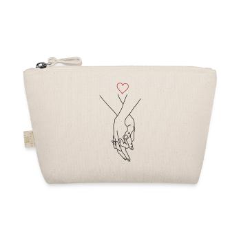 hands couple heart - Bio-Täschchen - Natur - Vorne
