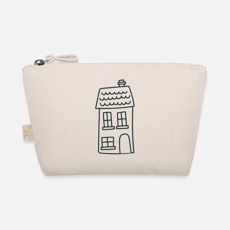 Tall cute irregular house Organic Pouch