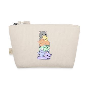 Regenbogen Katzen Haufen - Bio-Täschchen - Natur - Vorne