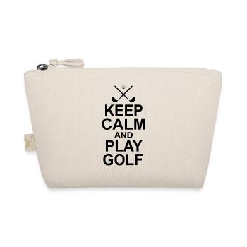 Keep Calm And Play Golf Golf Player Golfing Driver - Bio-Täschchen - Natur - Vorne