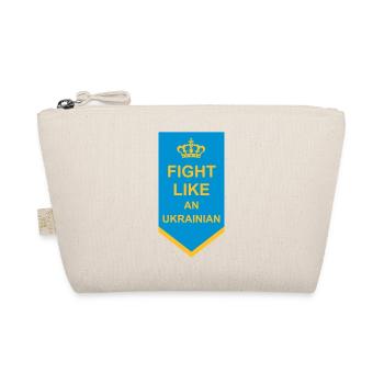 fight like ukrainians quote - Organic Pouch - nature - Front