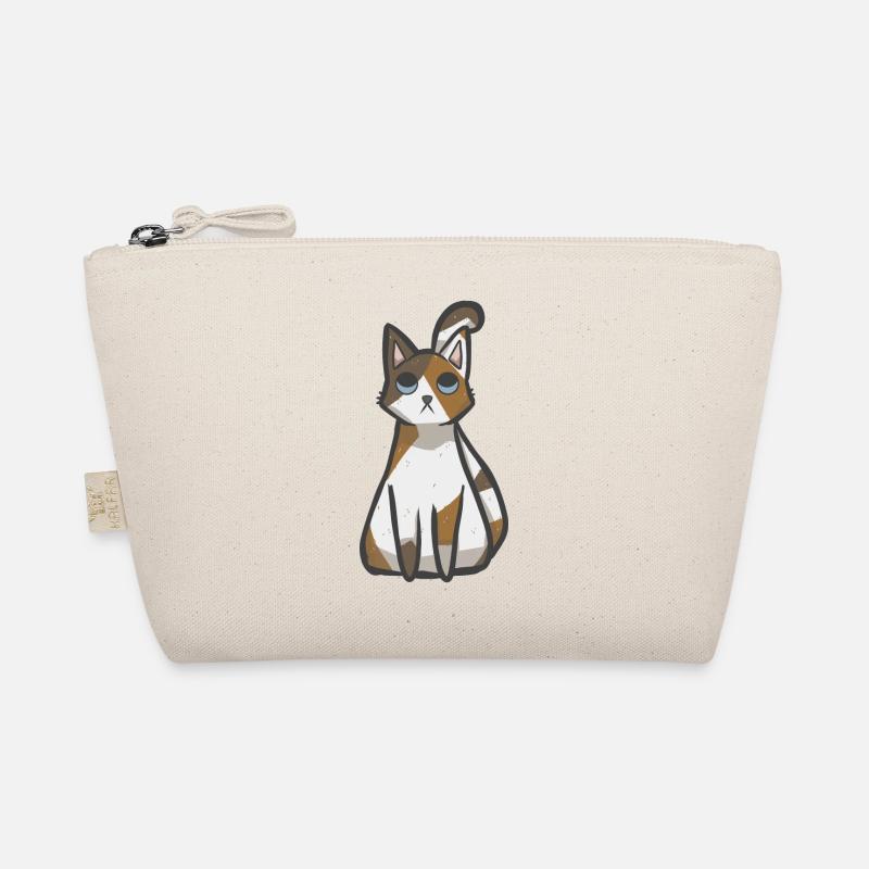 Kawaii Calico Katze - Bio-Täschchen - Natur