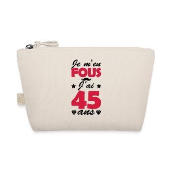 j'ai 45 ans / cadeau anniversaire 45 ans - Trousse biologique - nature - Devant