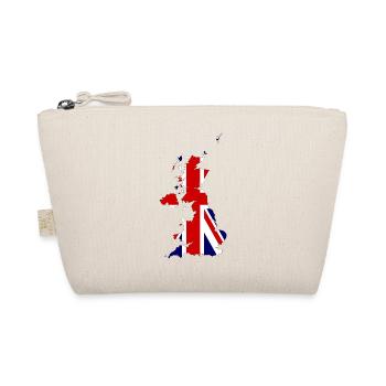United Kingdom Map Silhouette and Flag - Organic Pouch - nature - Front