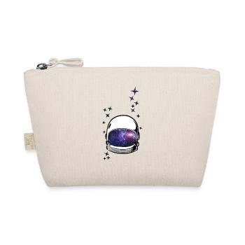 Astronaut Helmet Space Galaxy Stars Gift - Organic Pouch - nature - Front