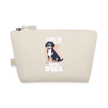 Life Is Better With Dogs - Bio-Täschchen - Natur - Vorne
