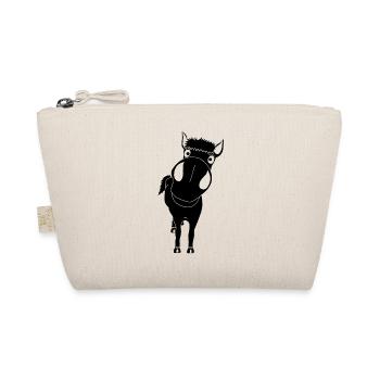 Close-up of a black horse - Organic Pouch - nature - Front
