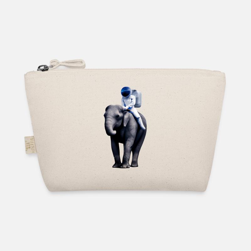 Astronaut on elephant adventure Organic Pouch