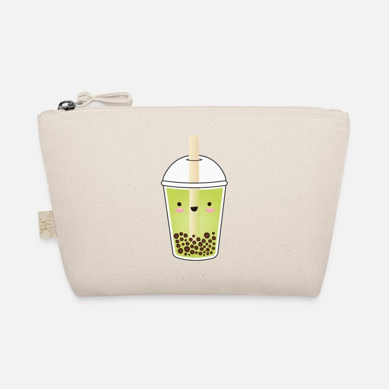 Green Matcha Bubble Tea Kawaii Organic Pouch