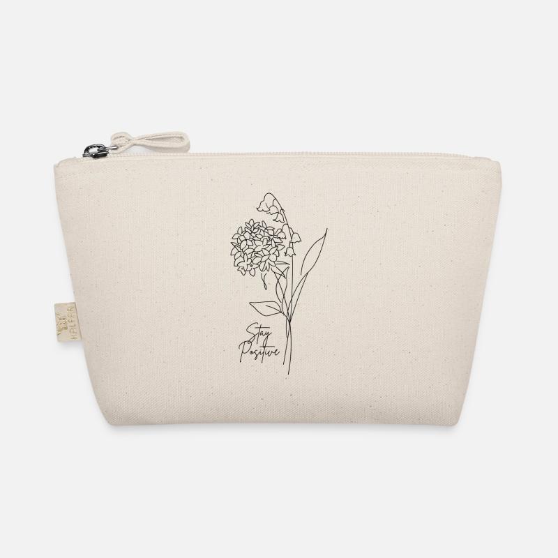 Stay Positive Flower - Bio-Täschchen - Natur